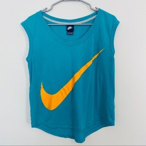 Nike Oversized Teal Sleeveless T-shirt Size Medium